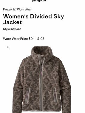 BNWOT Patagonia Women's Divided Sky Jacket - size L (original $169)
